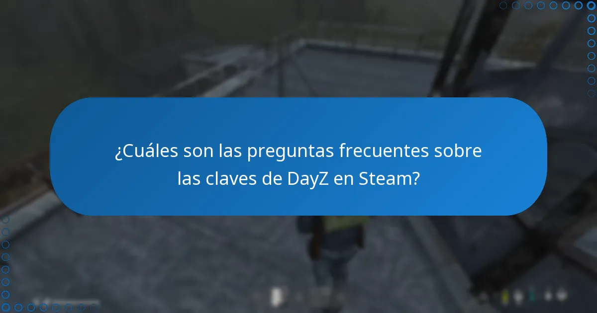 ¿Cuáles son las preguntas frecuentes sobre las claves de DayZ en Steam?
