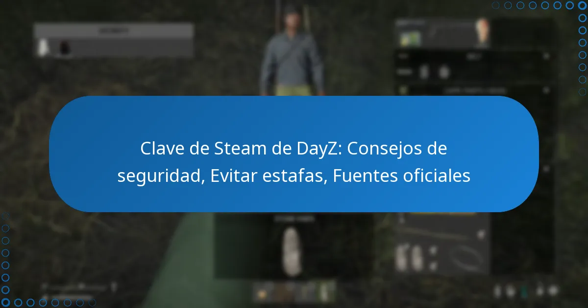 Clave de Steam de DayZ: Consejos de seguridad, Evitar estafas, Fuentes oficiales
